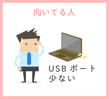 USBポートが少ない